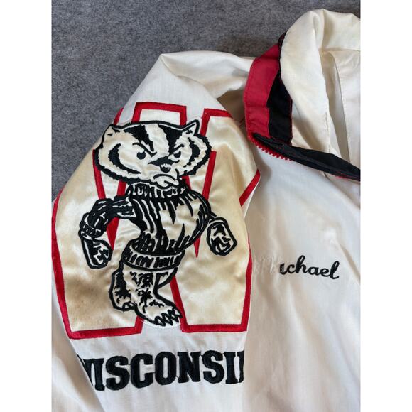 Vintage Wisconsin Badgers Starter Jacket Mens XL 1/4 Zip Collegiate Sportswear - Picture 3 of 8